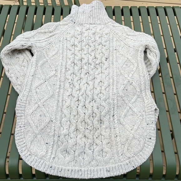 Madewell Cableknit Shirttail Turtleneck Sweater, XS - Picture 5 of 9